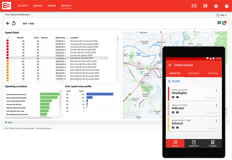 Depot over speed inspect mobile 800