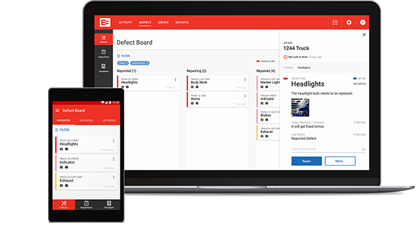 Inspect Defect Board with slider and mobile 600