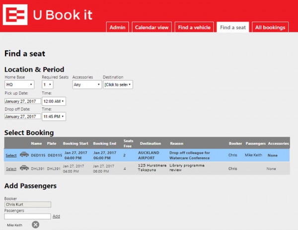 170210 NZ U Book It Seat Booking