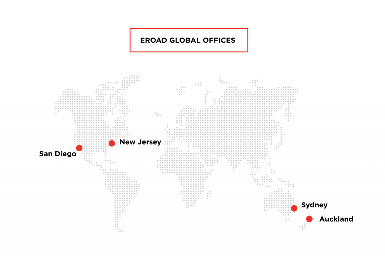 EROAD Global Offices map2